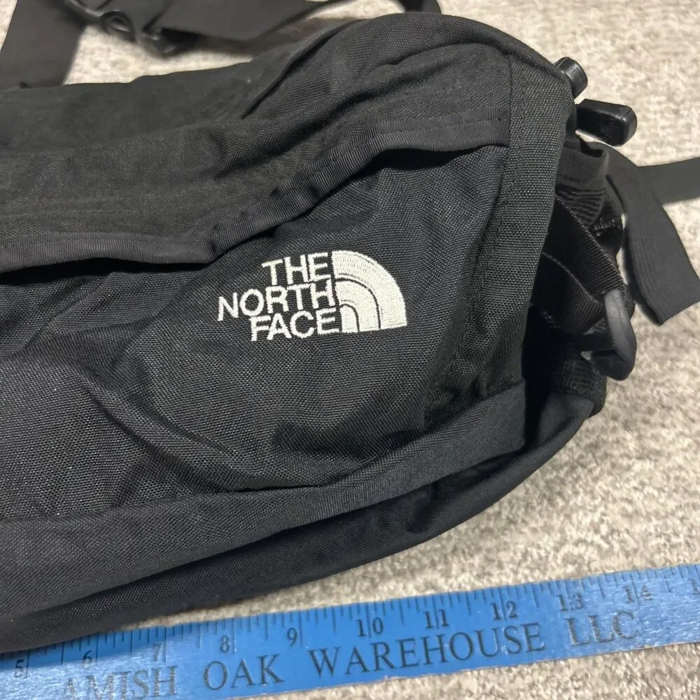 The North Face Lumbar Pack Black Hiking Waist Bag Dual Bottle Holders Adjustable